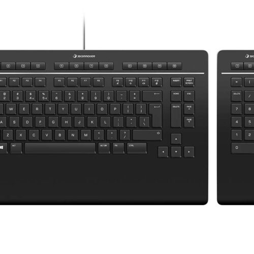 3Dconnexion Keyboard Pro with Numpad billentyűzet USB + RF Wirele...