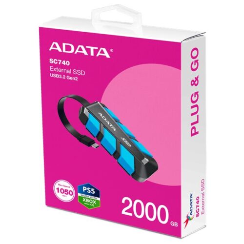 Adata ssd külső usb 3.2 2tb sc740