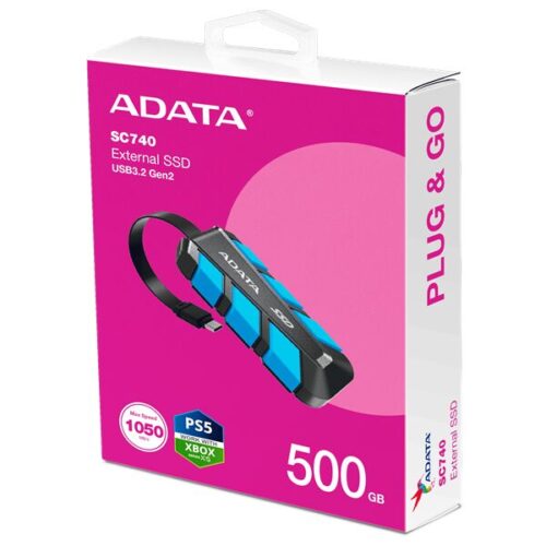 Adata ssd külső usb 3.2 500gb sc740