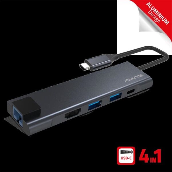 Advance USB Hub   XPAND SMART USB-C 5IN1 Fekete