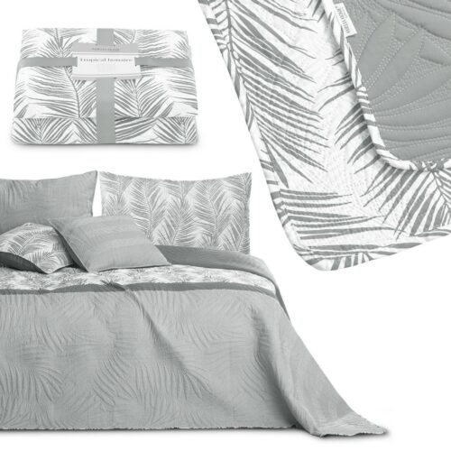 Ágytakaró TROPICAL BONAIRE szürke nyomott modern mikroszálas 170x...