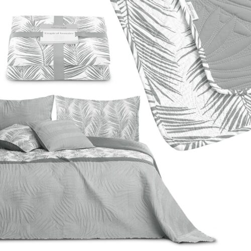 Ágytakaró TROPICAL BONAIRE szürke nyomott modern mikroszálas 240x...