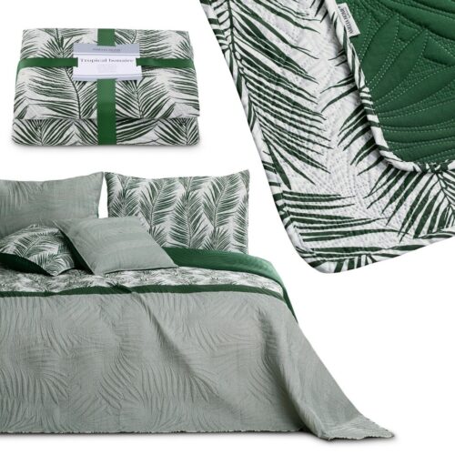 Ágytakaró TROPICAL BONAIRE üvegzöld nyomott modern mikroszálas 20...