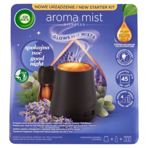 Air Wick Aroma Diffúzor -  Édes Álom illat 20ml - fekete