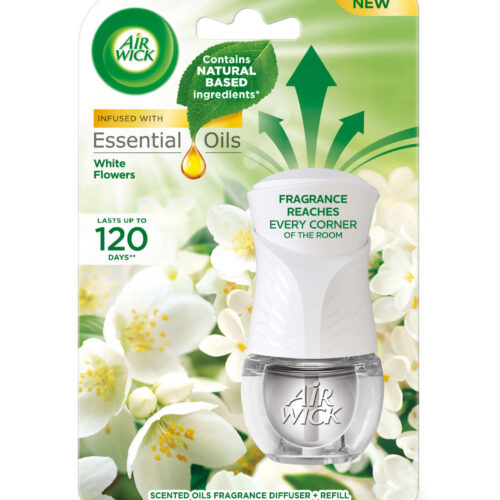 Air Wick Elektromos légfrissítő készülék Fehér Virágok utántöltővel 19ml