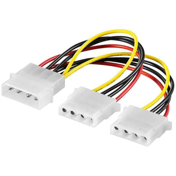 Akyga - Molex Tápkábel - Dupla Molex - 15cm