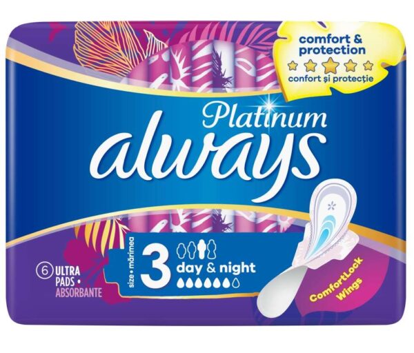 Always Platinum Day & Night szárnyas egészségügyi Betét 6db