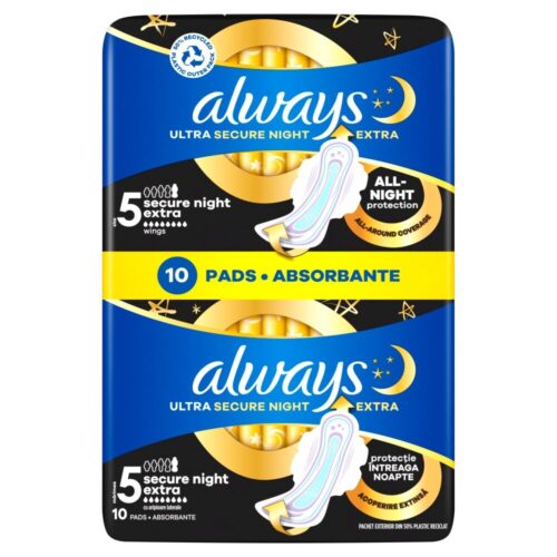 Always Ultra Secure Night Extra szárnyas egészségügyi Betét 10db