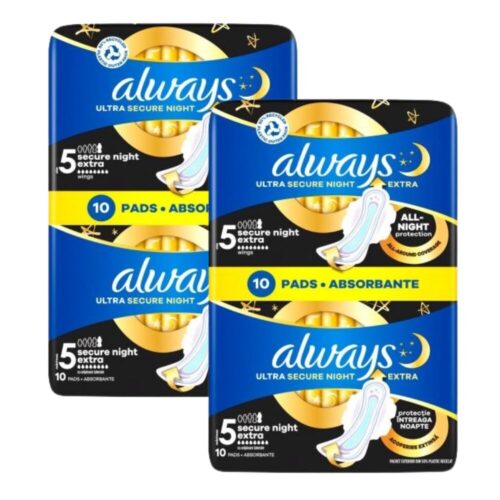 Always Ultra Secure Night Extra szárnyas egészségügyi Betét 2x10db