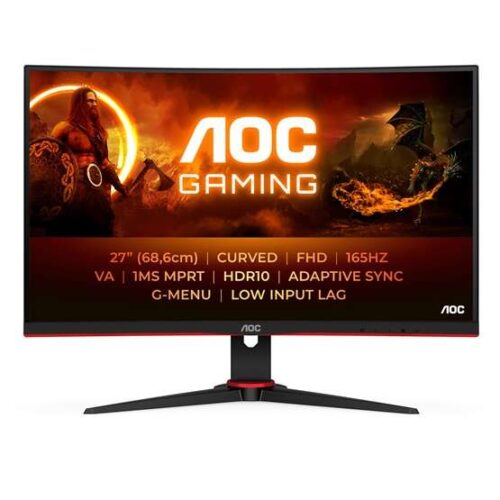 Aoc ívelt gaming 165hz va monitor 27" c27g2e/bk