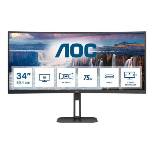 AOC LED Curved-Display CU34V5C - 86.4 cm (34") - 3440 x 1440...