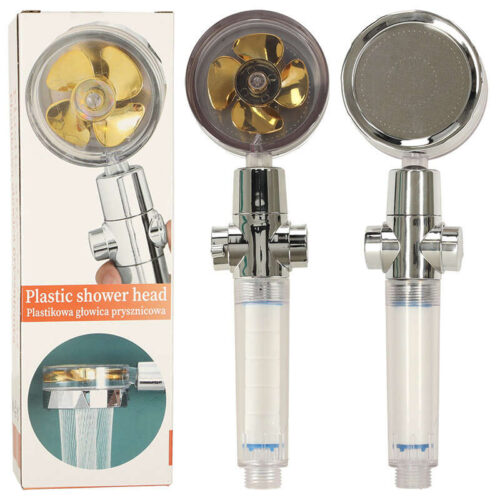 AquaSmart Turbinás Zuhanyfej - Vízszűrővel - Ezüst/Arany