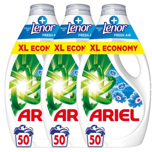 Ariel + Touch Of Lenor Fresh Air folyékony Mosószer 3x2