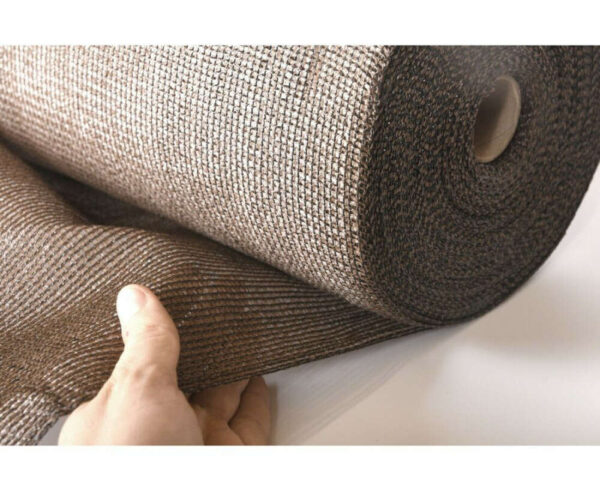 Árnyékoló háló RECYNET gomblyukakkal 1.5x50m barna 120g/m2 2021519