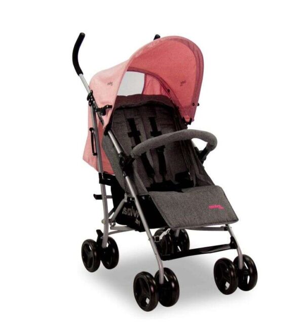 Asalvo Mombi sport Babakocsi 0-15kg - szürke-rózsaszín