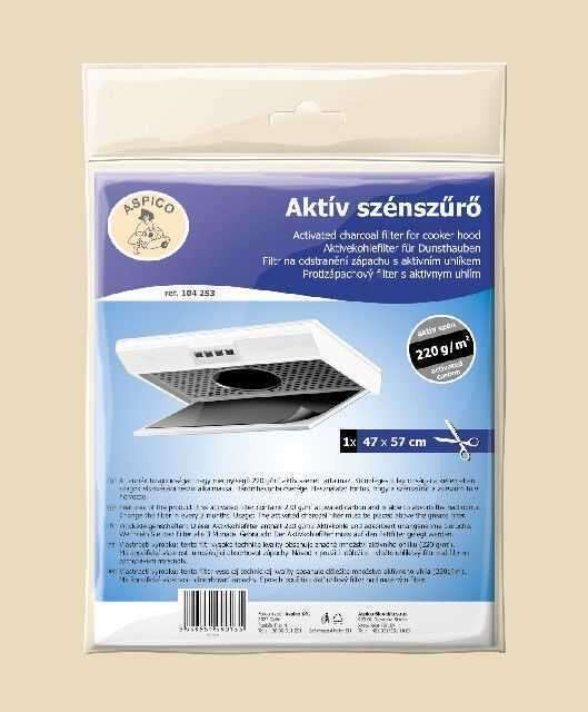 Aspico 104253 aktív szenes szűrőfilter páraelszívóhoz