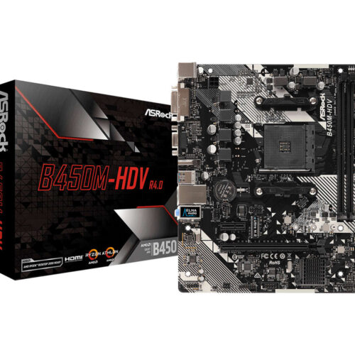 Asrock B450M-HDV R4.0 AMD B450 AM4 foglalat Micro ATX