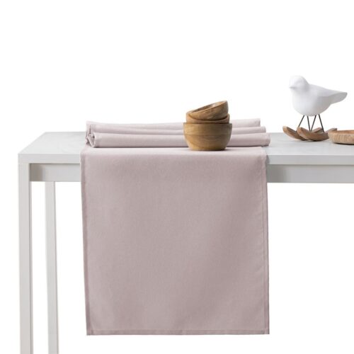 Asztalterítő Empire púderrózsa sima klasszikus 115x300+30x300 AmeliaHome
