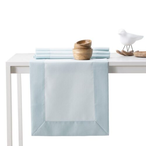 Asztalterítő Pure égkék sima klasszikus 30x100 DecoKing