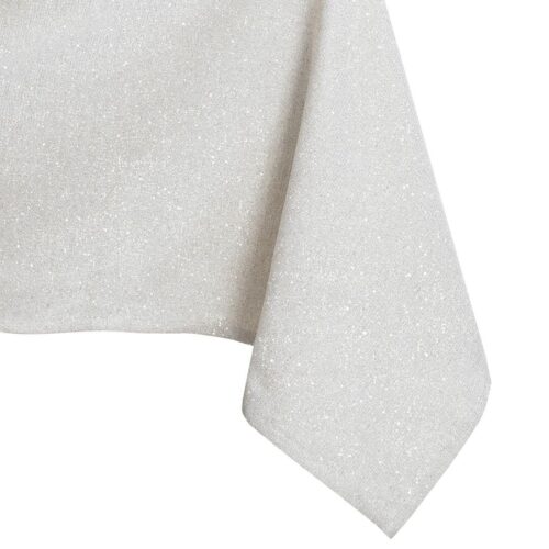 Asztalterítő Sparkle krémű metálfényes modern 160x350 owal DecoKing