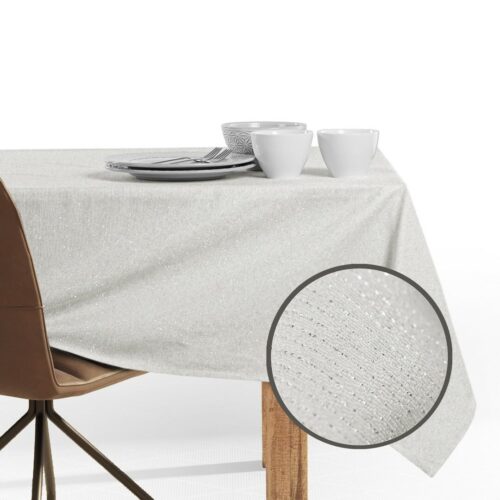 Asztalterítő Sparkle krémű metálfényes modern 175x400 DecoKing