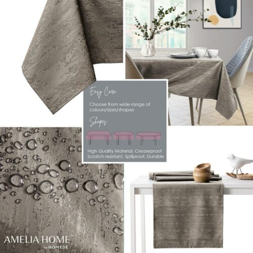 Asztalterítő Vesta cappucino dombornyomott modern 100x100 AmeliaHome