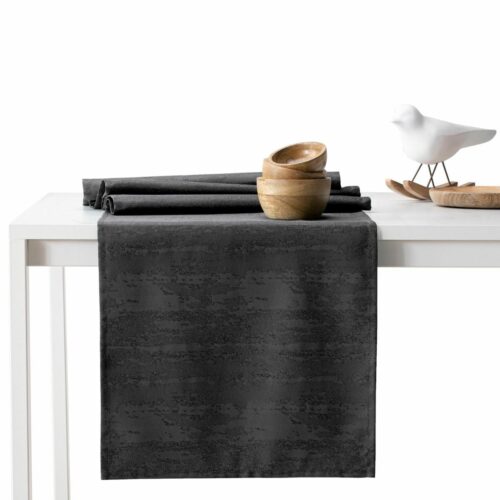 Asztalterítő Vesta grafitszürke dombornyomott modern 115x180+35x1...