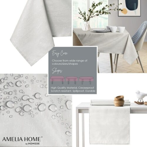 Asztalterítő Vesta krémű dombornyomott modern 100x100 AmeliaHome