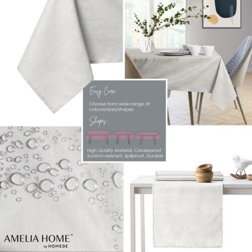 Asztalterítő Vesta krémű dombornyomott modern 80x80 AmeliaHome