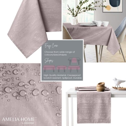 Asztalterítő Vesta púderrózsa dombornyomott modern 60x60 AmeliaHome