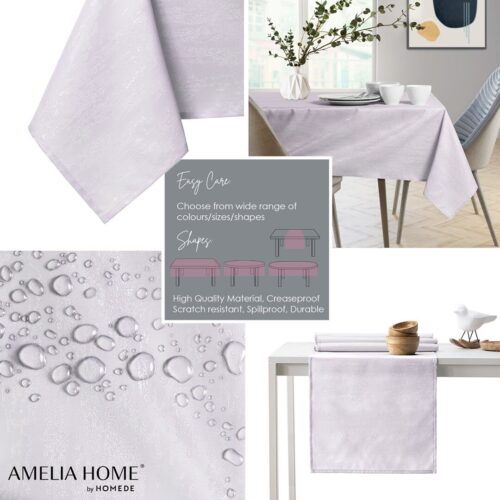 Asztalterítő Vesta világoslila dombornyomott modern 80x80 AmeliaHome