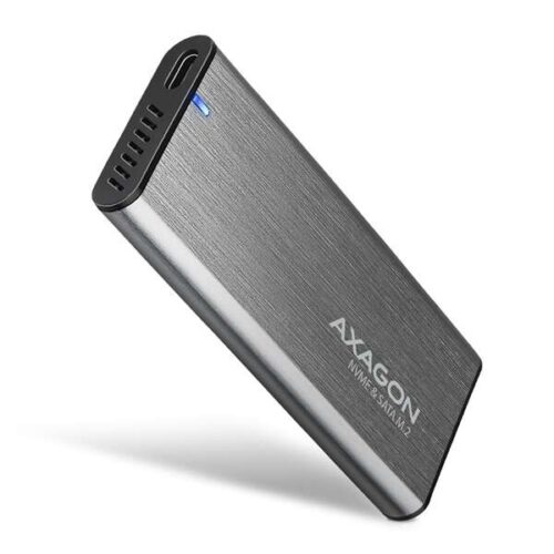 Axagon EEM2-SG2 USB-C 3.2 Külső M.2 NVMe SSD ház - Ezüst