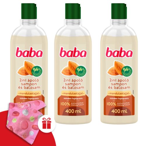 Baba 2in1 Sampon és Balzsam Mandulaolajjal Minden Hajtípusra 3x40...