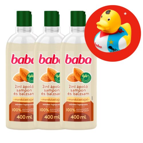 Baba 2in1 Sampon és Balzsam Mandulaolajjal Minden Hajtípusra 3x40...