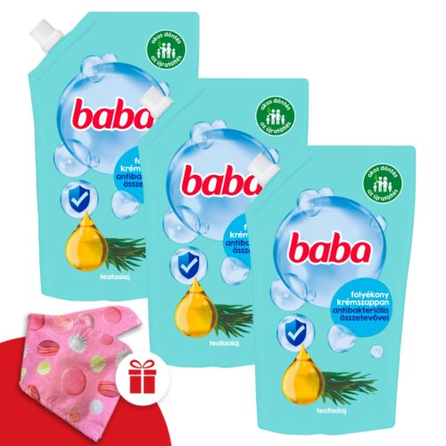 Baba Folyékony Szappan Utántöltő Antibakteriális hatású Teafaolaj...