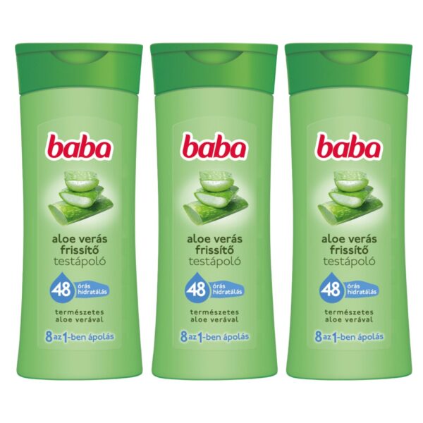 Baba frissítő Testápoló Aloe Vera 3x400ml