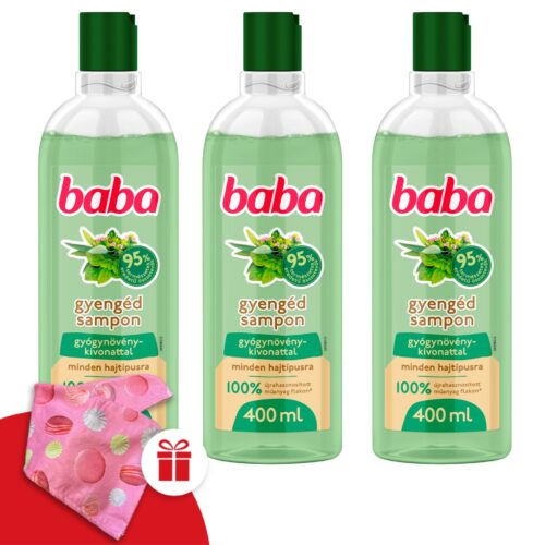 Baba Sampon Gyógynövénykivonattal Minden Hajtípusra 3x400ml + Ajá...
