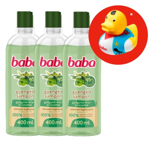Baba Sampon Gyógynövénykivonattal Minden Hajtípusra 3x400ml + Ajá...