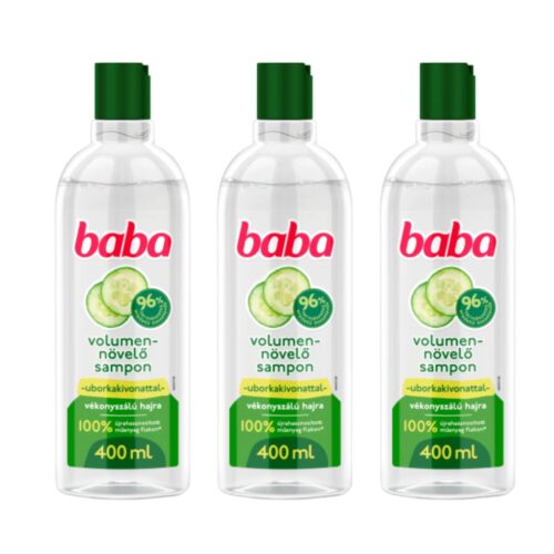 Baba Sampon Uborkakivonattal Vékonyszálú Hajra 3x400ml