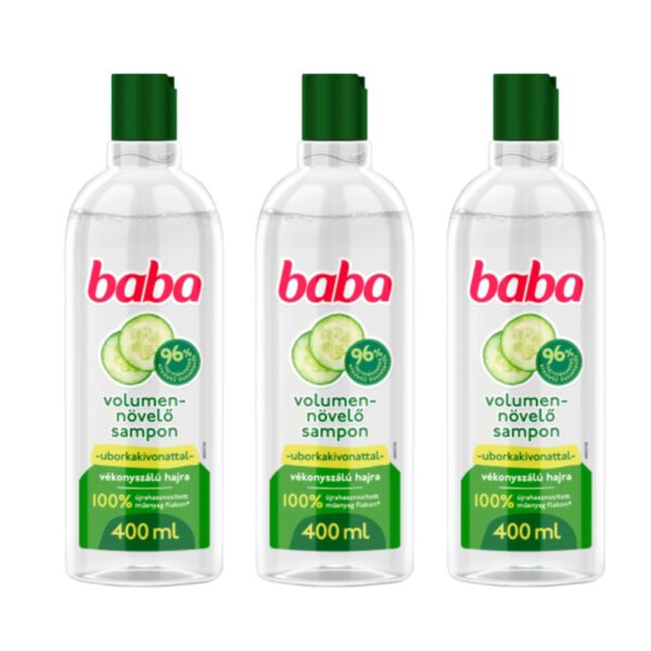 Baba Sampon Uborkakivonattal Vékonyszálú Hajra 3x400ml