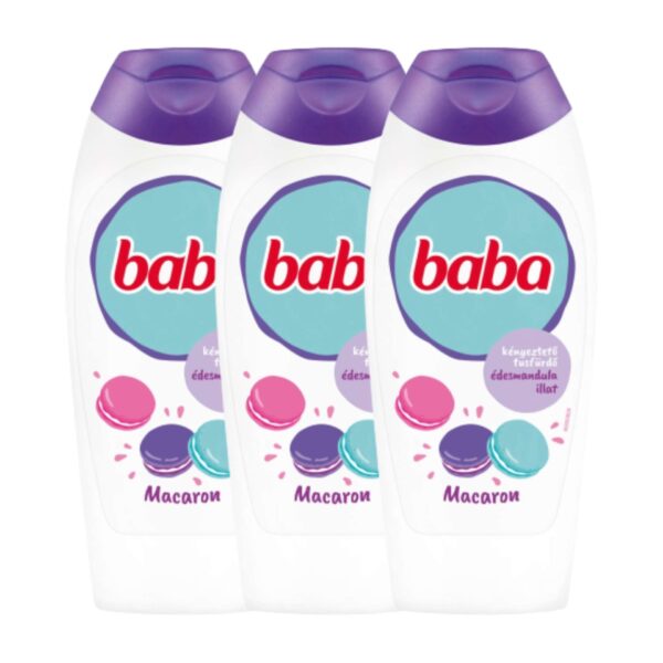 Baba Tusfürdő Édesmandula illat - Macaron 3x400ml