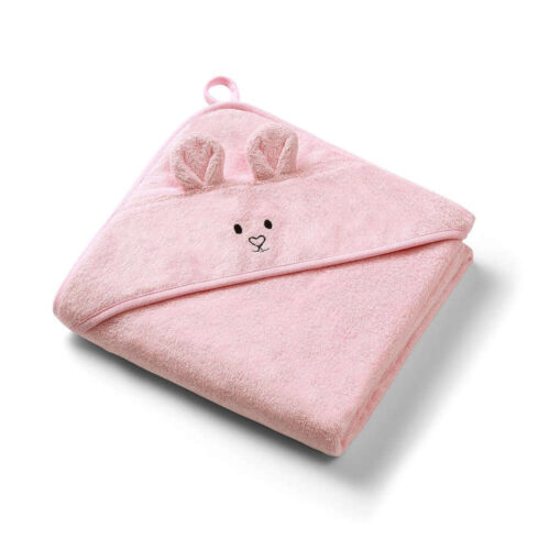 BabyOno fürdõlepedõ kapucnis bambusz 100x100cm egérfülekkel rózsa...