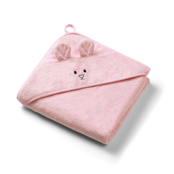 BabyOno fürdõlepedõ kapucnis bambusz 100x100cm egérfülekkel rózsa...