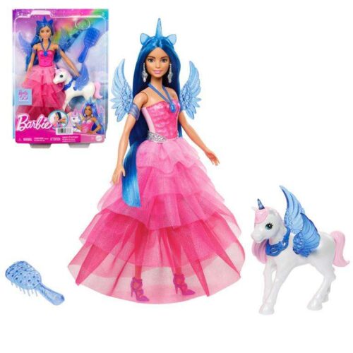 Barbie: Zafír pegazus hercegno baba kiegészítokkel - Mattel