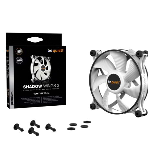 Be Quiet! Cooler 12cm - SHADOW WINGS 2 120mm PWM White (1100rpm