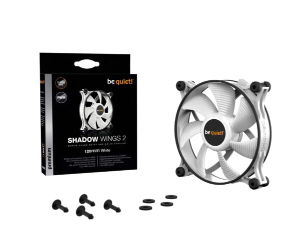Be Quiet! Cooler 12cm - SHADOW WINGS 2 120mm PWM White (1100rpm