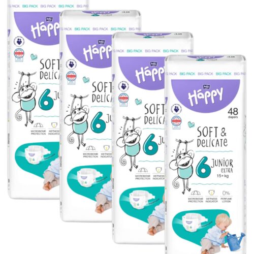 Bella Happy havi Pelenkacsomag 15kg+ Junior Extra 6 (192db)