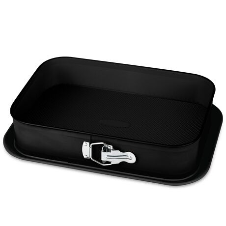 Berlinger Haus BH/7892 Szögeletes csatos tortaforma 39 x 27 cm - Fekete