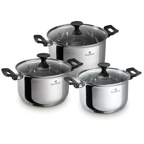 Berlinger-Haus Gourmet Line 6 részes rozsdamentes acél edénykészl...