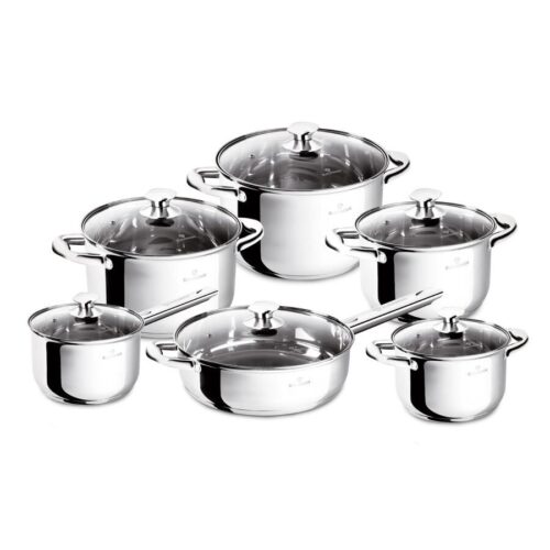 Blaumann Gourmet Line 12 részes rozsdamentes edény készlet